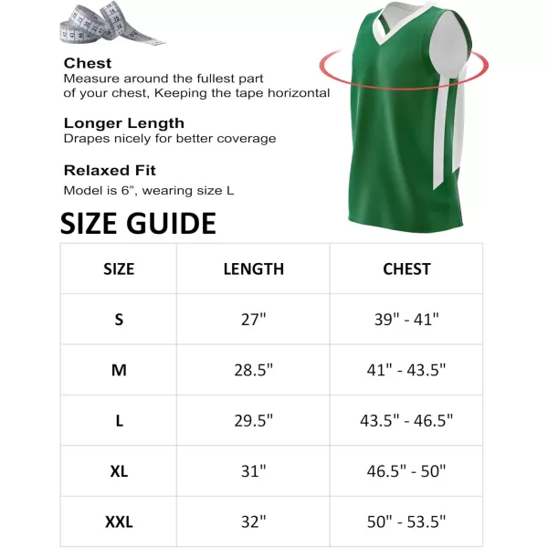 imageLiberty Imports Reversible Mens Mesh Athletic Basketball Jersey Single for Team ScrimmageGreenWhite