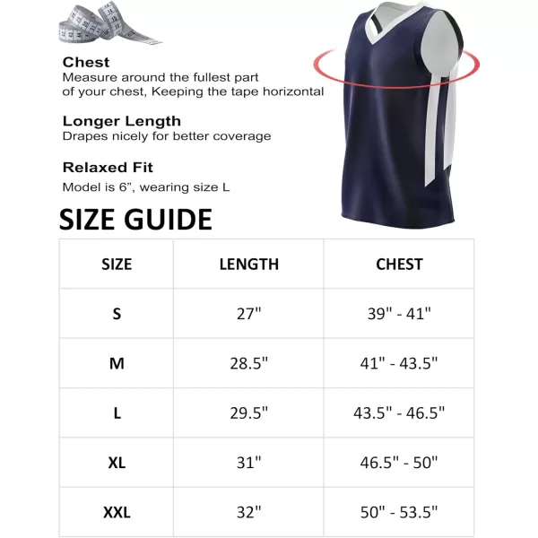 imageLiberty Imports Reversible Mens Mesh Athletic Basketball Jersey Single for Team ScrimmageNavyWhite