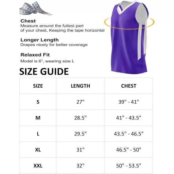 imageLiberty Imports Reversible Mens Mesh Athletic Basketball Jersey Single for Team ScrimmagePurpleWhite