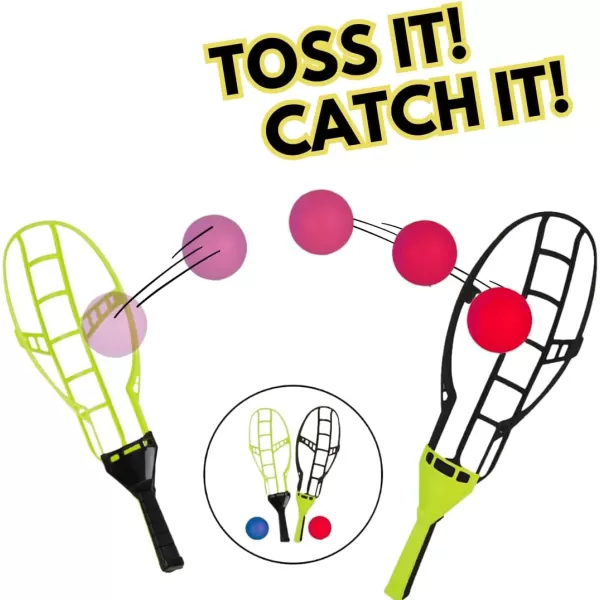imageLiberty Imports Trackball Sport Chuck and Catch Ball  2 Player Lacrosse Racket Toy Classic Backyard Game Set Outdoor Play for Kids ampamp Adults