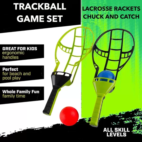 imageLiberty Imports Trackball Sport Chuck and Catch Ball  2 Player Lacrosse Racket Toy Classic Backyard Game Set Outdoor Play for Kids ampamp Adults