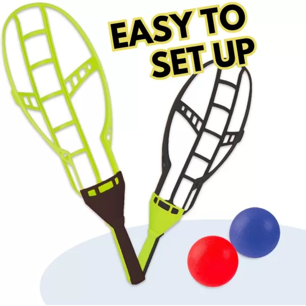 imageLiberty Imports Trackball Sport Chuck and Catch Ball  2 Player Lacrosse Racket Toy Classic Backyard Game Set Outdoor Play for Kids ampamp Adults