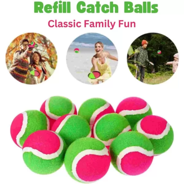 imageReplacement Sticky Balls for Toss and Catch Sports Game Hook and Loop Refill Pack 1 Dozen Bulk Set of 12