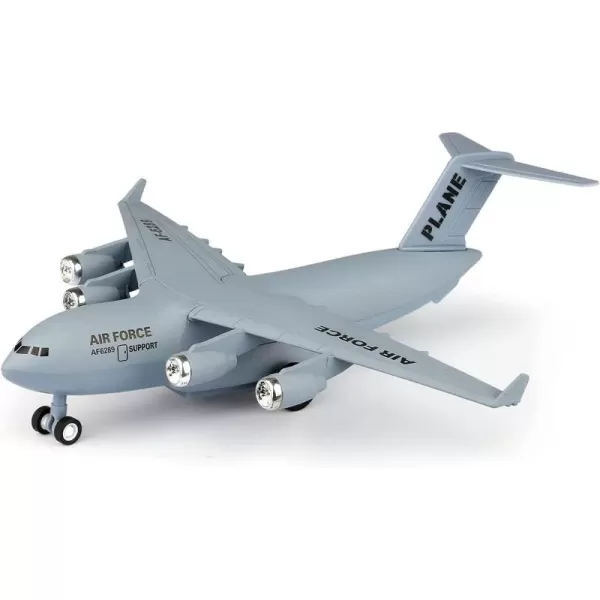 imageDiecast Metal Military Cargo Transport Airplane  1400 Scale Alloy Model Carrier Aircraft with Pullback Action Lights and Sound