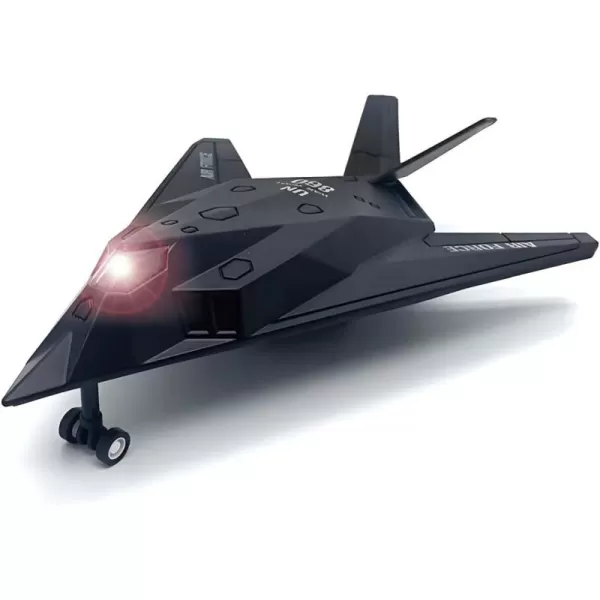 imageF117 Fighter Jet Diecast Metal Military Stealth Airplane Toy  1400 Scale Nighthawk Alloy Model Aircraft with Pullback Action Lights and Sound