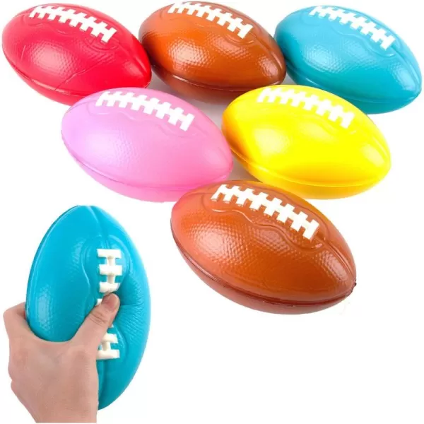 imageLiberty Imports 6 Pack Foam Footballs 75quot Easy Grip Soft Toddler Football for Kids Practice Training Yard Game Indoor Outdoor Sports Games