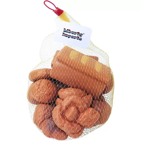 image12 PCS Fake Bread Pastries Set Life Sized Plastic Pretend Play Food Toy Kids Bakery Grocery Kitchen Playset