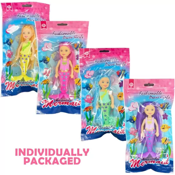 image12 Pack Mermaid Dolls Pretend Playset  6quot Mini Figures Toy Bundle Set with Removable Accessories  Ideal for Kids Girls Party Favors and Imaginative Playtime