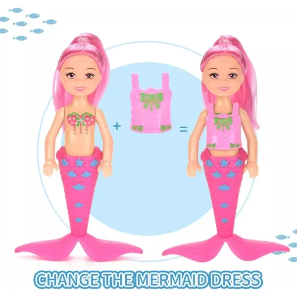 image12 Pack Mermaid Dolls Pretend Playset  6quot Mini Figures Toy Bundle Set with Removable Accessories  Ideal for Kids Girls Party Favors and Imaginative Playtime