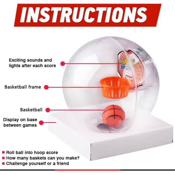 image12 Pack Mini Basketball Electronic Handheld Shoot ampamp Score Hoop Game with LED Lights ampamp Sounds Bulk Toys Birthday Party Favors Prizes for Kids Adults