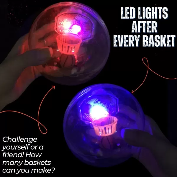 image12 Pack Mini Basketball Electronic Handheld Shoot ampamp Score Hoop Game with LED Lights ampamp Sounds Bulk Toys Birthday Party Favors Prizes for Kids Adults