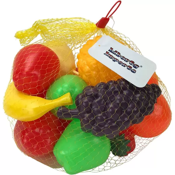 image20 Pieces Play Fruits Playset  LifeSized Toy Food for Kids Kitchen Healthy Farmers Market Grocery Pretend Play Plastic Toy Set for Toddlers