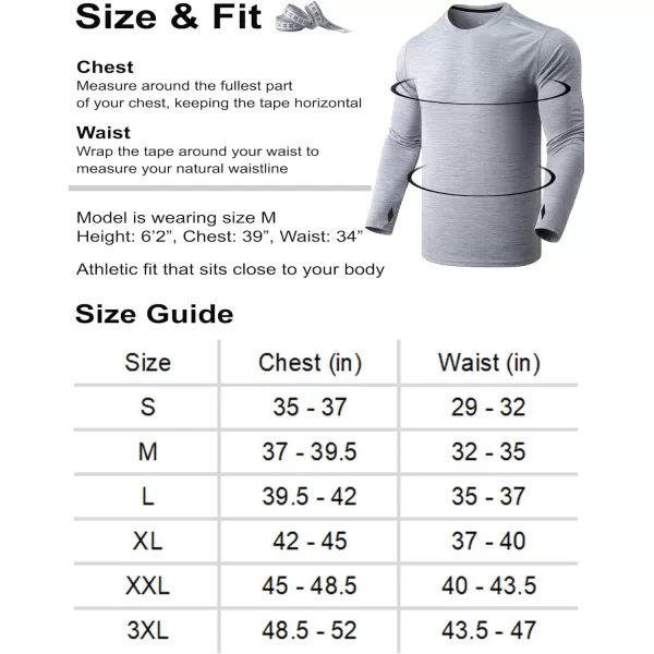 image3 Pack Mens Long Sleeve T Shirts Dry Fit UV Sun Protection Outdoor Hiking Athletic Active Tops with Thumb HolesHeather Light GrayBlueMaroon