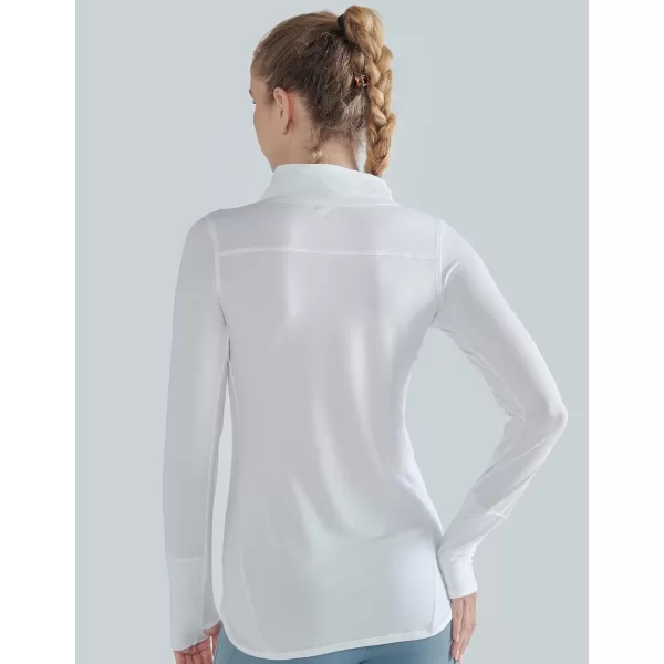 image3 Pack Womens Thermal Fleece Shirts Long Sleeve Mock Turtleneck Running Active Tops Workout Cold Weather GearPinkBlackWhite