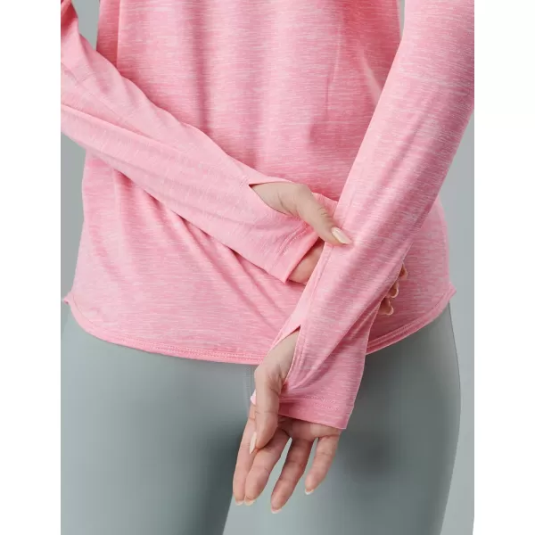 image4Pack Womens Long Sleeve Athletic Tops with Thumb Holes  Dry Fit Active Crewneck Workout TeesNavyCharcoalLight BlueLight Pink