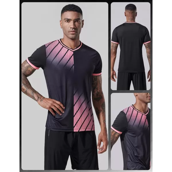 image5 Pack Mens VNeck Dry Fit TShirts Active Athletic Short Sleeve Workout Tops Performance Gym Tees Available in Plus SizeBlackNavyRedWhiteDark Teal