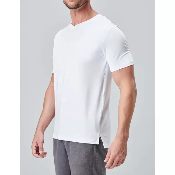 image5 Pack Mens VNeck Dry Fit TShirts Active Athletic Short Sleeve Workout Tops Performance Gym Tees Available in Plus SizeGrayBlackWhiteDark LavenderSoft Denim