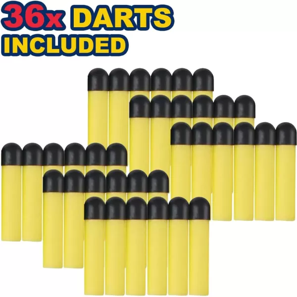 image6 Pack Mini Foam DartFiring Blasters Micro Toy Guns with 36 Darts  Multi Pack Nerf Compatible Bulk Party Favors Supplies for Kids