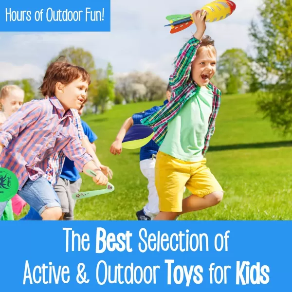image8in1 Sports Combo Play Set  Ultimate Outdoor Family Backyard Games with Foam Football Flying Discs Aero Rings Boomerang Whistling Missiles  Throw ampamp Catch Fun Activities for Kids