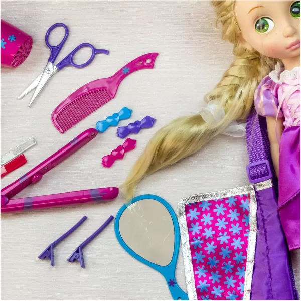 imageBeauty Hair Stylist Set  Boutique Beauty Salon Fashion Pretend Play Set for Girls with Toy Blow Dryer Curler Scissors Comb Mirror ampamp Other Styling Tools