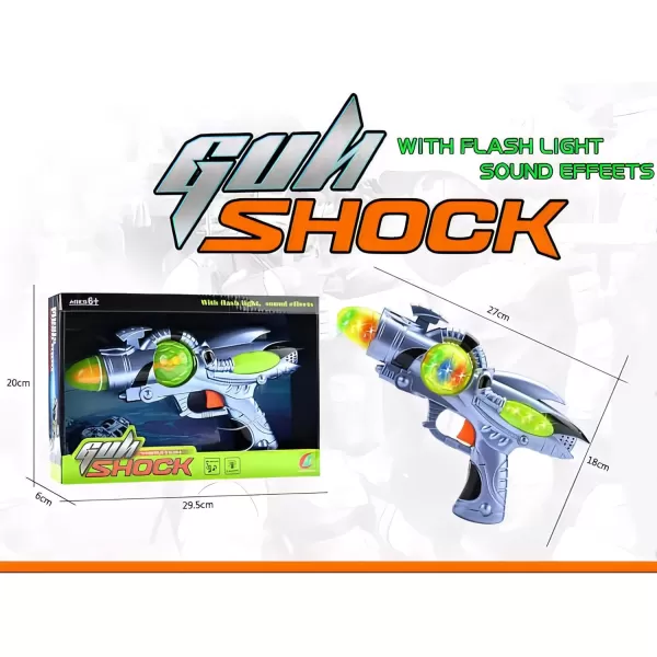 imageElectric Toy Space Gun Galactic Infinity Alien Blaster Pistol for Kids Pretend Play with Flashing LED Lights and Blasting Laser FX SoundsFX 1