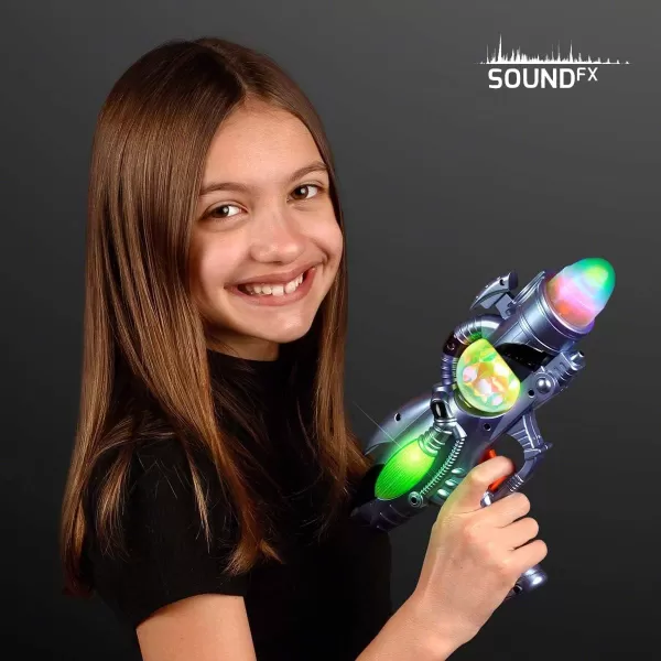 imageElectric Toy Space Gun Galactic Infinity Alien Blaster Pistol for Kids Pretend Play with Flashing LED Lights and Blasting Laser FX SoundsFX 1