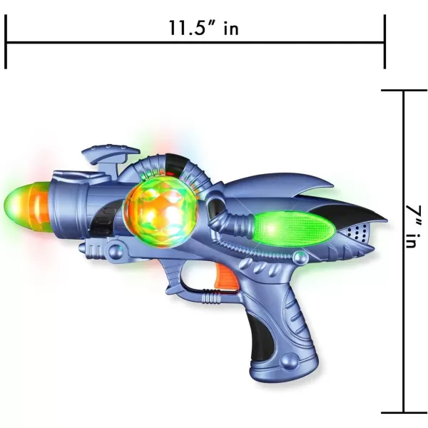 imageElectric Toy Space Gun Galactic Infinity Alien Blaster Pistol for Kids Pretend Play with Flashing LED Lights and Blasting Laser FX SoundsFX 1