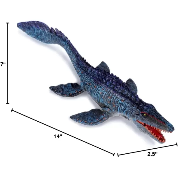 imageJurassic Large Mosasaurus Dinosaur Toy Figure 134quot Realistic Giant Sea Monster Figurine Educational Prehistoric Water World Ocean Creature for Model Decoration Display Collectors
