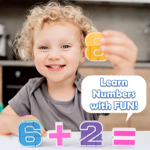 imageLiberty Imports 15 PCS Number Robots Transforming Toys Set  Math Counting Numerical Transform Robot Figures Educational STEM Learning Bots for Kids