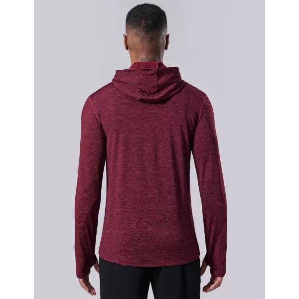 imageLiberty Imports 2Pack Mens ZipUp Hoodies with Zipper Pockets Lightweight Fleece Sweatshirts for Running Casual Activewear2pack Blue  Maroon