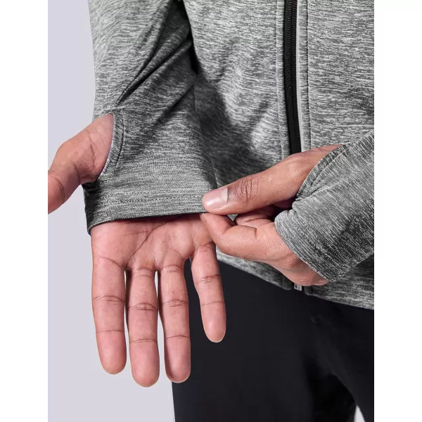 imageLiberty Imports 2Pack Mens ZipUp Hoodies with Zipper Pockets Lightweight Fleece Sweatshirts for Running Casual Activewear2pack Gray  Navy