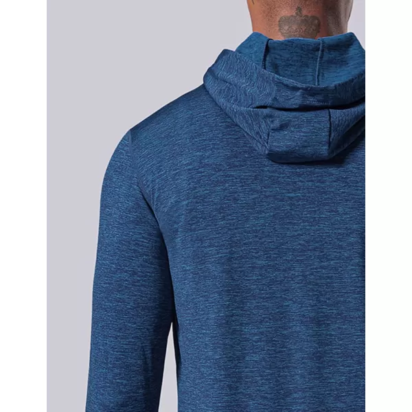 imageLiberty Imports 2Pack Mens ZipUp Hoodies with Zipper Pockets Lightweight Fleece Sweatshirts for Running Casual Activewear2pack Gray  Navy