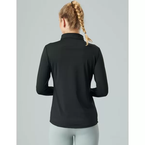 imageLiberty Imports 3 Pack Womens Quick Dry Long Sleeve Quarter Zip Pullover Workout Shirts with Thumb Holes and Pocket2 Pack BlackPink