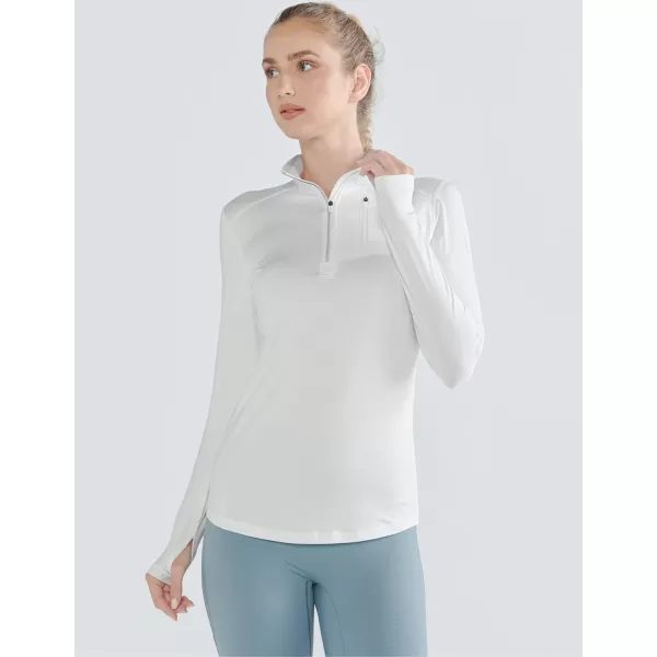 imageLiberty Imports 3 Pack Womens Quick Dry Long Sleeve Quarter Zip Pullover Workout Shirts with Thumb Holes and PocketBlueWhitePurple