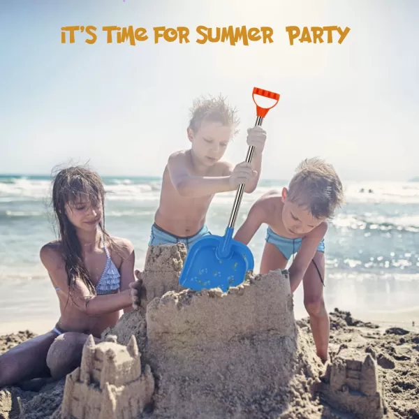 imageLiberty Imports 32Inch Heavy Duty Stainless Steel Kids Beach Diggers Sand Scoop Shovels with Plastic Spade and Handle for Summer Outdoors Party Bundle  4 Pack Diggers