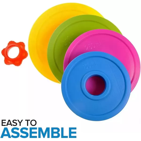 imageLiberty Imports Kids Barbell Weight Set  Adjustable Workout Toy Equipment for Children Pretend Play Exercise  Toddler Beginner Gym Fitness Weightlifting and Powerlifting 32 inches multicolored