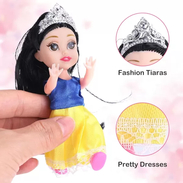 imageLiberty Imports Little Royal Princess Toddler Dolls with Dresses Girls Imaginative Pretend Play Small Dolls Party Favors Collection 6 Pack12 Pack