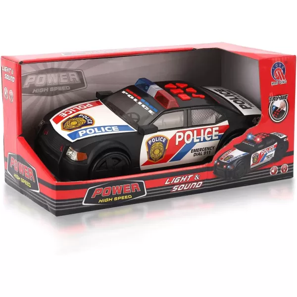 imageLiberty Imports Motorized Police Cruiser Kids Toy Cop Car Electric Model Rush ampamp Rescue Vehicle 116 Scale with Button Activated Forward Reverse Motion Siren Sounds and Flashing Lights