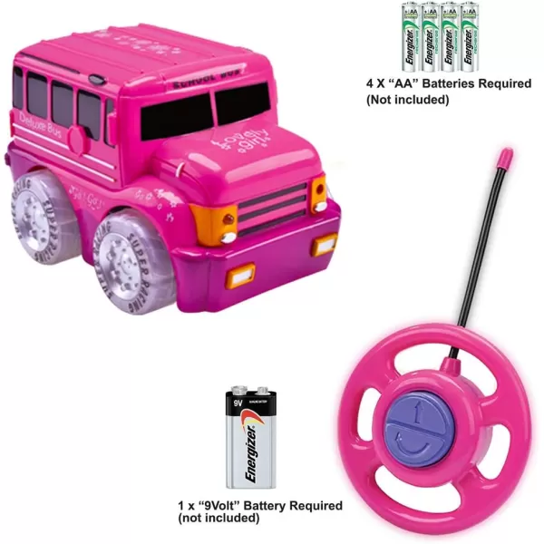 imageLiberty Imports My First RC Car for Girls  Pink ampamp Purple 2CH Racer with Music Lights and Easy Controls Ideal for Kids and Toddlers School Bus Design
