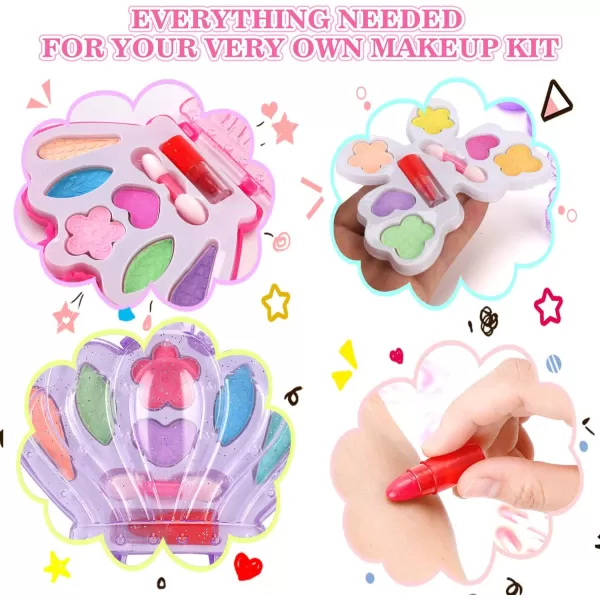 imageLiberty Imports Petite Girls Cosmetics Play Set  Washable and Non Toxic  Princess Real Makeup Kit with Case  Ideal Gift for Kids 12 Pack Favors