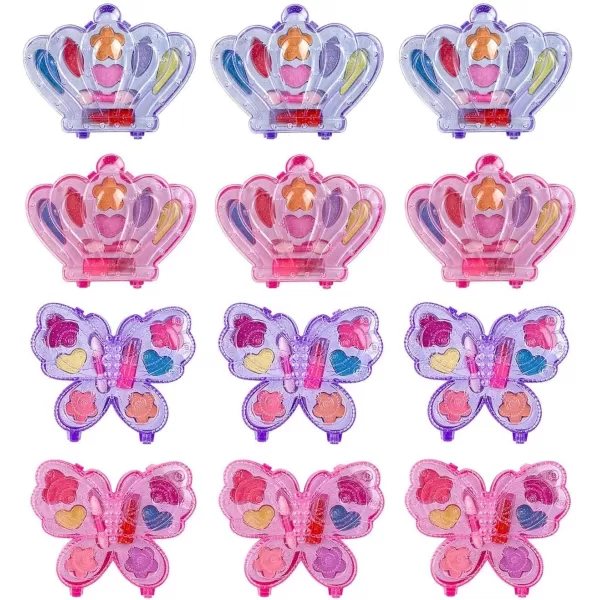imageLiberty Imports Petite Girls Cosmetics Play Set  Washable and Non Toxic  Princess Real Makeup Kit with Case  Ideal Gift for Kids 12 Pack Favors
