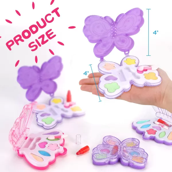 imageLiberty Imports Petite Girls Cosmetics Play Set  Washable and Non Toxic  Princess Real Makeup Kit with Case  Ideal Gift for Kids 12 Pack Favors