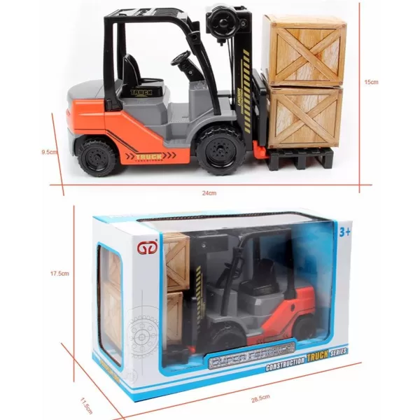 imageLiberty Imports Toy Forklift Truck with Pallet ampamp Cargo  122 Scale Friction Powered Wheels ampamp Manual Lifting Control  Warehouse Lifting Vehicle for Kids Play