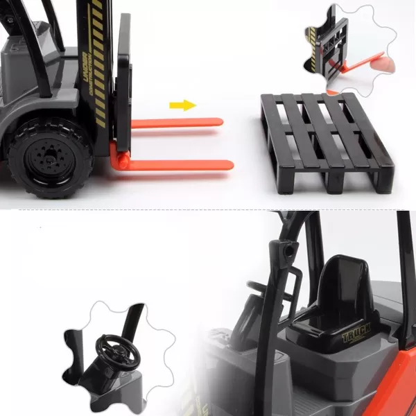 imageLiberty Imports Toy Forklift Truck with Pallet ampamp Cargo  122 Scale Friction Powered Wheels ampamp Manual Lifting Control  Warehouse Lifting Vehicle for Kids Play