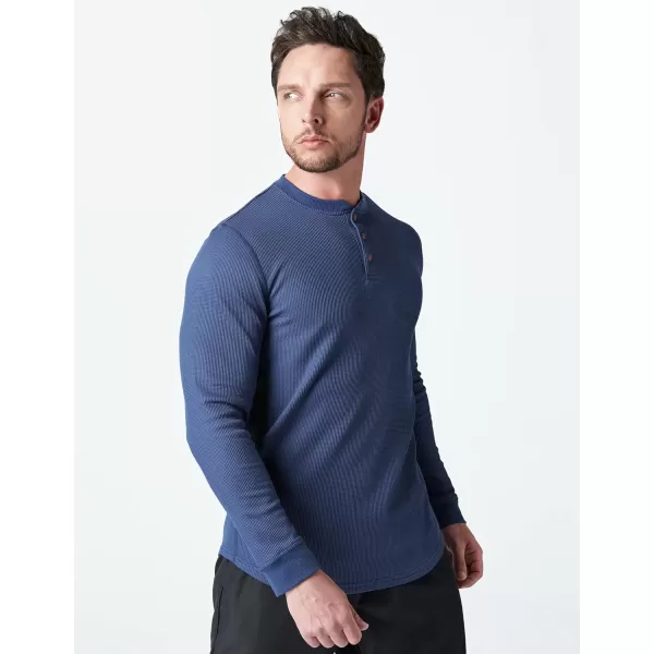 imageLiberty Pro 3 Pack Mens Waffle Henley Thermal Long Sleeve Shirts Casual Fitted Fall Shirts for MenLight GrayNavySeedpearl