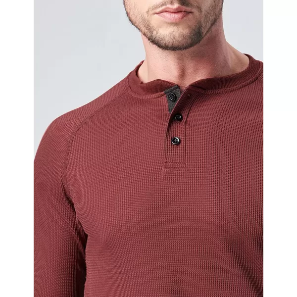 imageLiberty Pro 3 Pack Mens Waffle Henley Thermal Long Sleeve Shirts Casual Fitted Fall Shirts for MenSoft DenimGreenMaroon