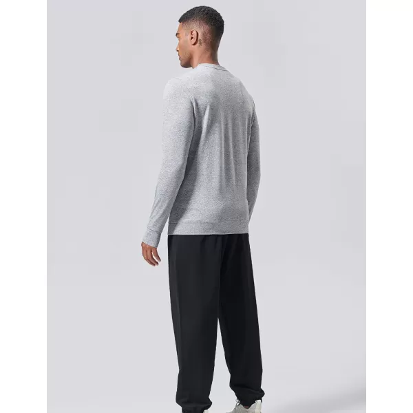 imageLiberty Pro 3Pack Thermal Fleece Active Long Sleeve Shirts for Men Athletic Crewneck Pullover SweatshirtsGrayBlackWhite