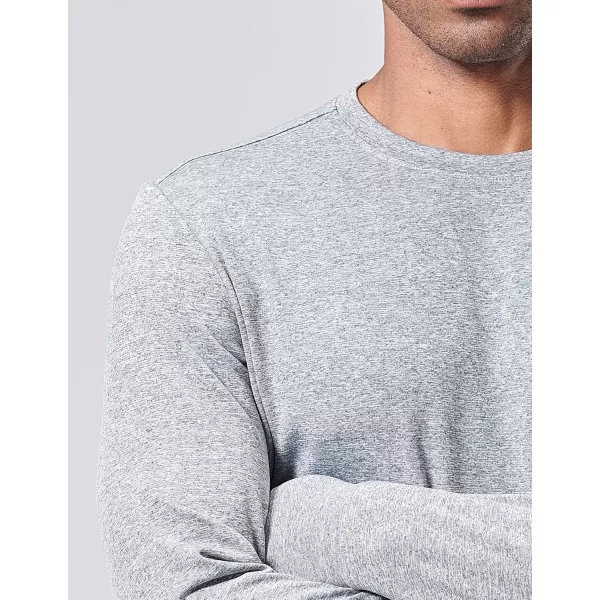 imageLiberty Pro 3Pack Thermal Fleece Active Long Sleeve Shirts for Men Athletic Crewneck Pullover SweatshirtsGrayBlackWhite