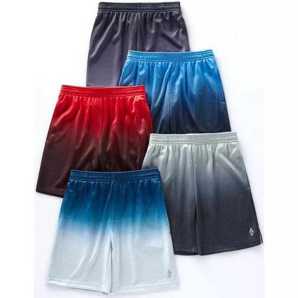 imageLiberty Pro 5 Pack Mens Athletic Shorts 9quot Mesh Basketball Shorts Men Active Gym Shorts with PocketsGradient GrayBlueRedNavyBlack