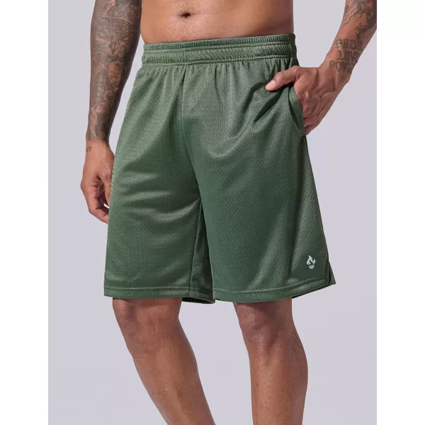 imageLiberty Pro 5 Pack Mens Athletic Shorts 9quot Mesh Basketball Shorts Men Active Gym Shorts with PocketsGrayRedBlackNavySage Green